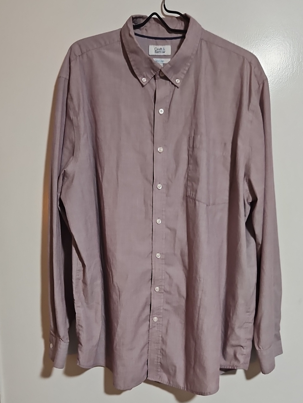 croft & barrow Men's Dusty Mauve Long-Sleeve Button-Down Shirt